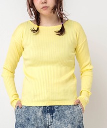 M0656 ワイドリブスカラップネックロンT