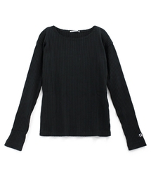 M0656 ワイドリブスカラップネックロンT