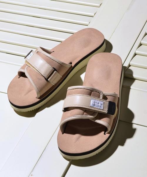 suicoke(スイコック)の「SUICOKE×SHIPS JET BLUE: PADRI エクセーヌストラップサンダル◇(サンダル・メンズ・ベージュ/ブラック・9/7/10/8)」の1枚目の写真