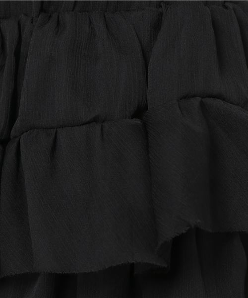 onespo（ワンスポ）の「楊柳シフォンティアード（スカート・レディース・ブラック/ピンク・M）」の7枚目の写真