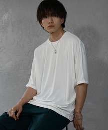 MinoriTY | 【とろみ素材】メンズ5分袖ビッグシルエットドルマンスリーブTシャツ(Tシャツ/カットソー)