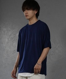 【MinoriTY】ルーズドルマンスリーブ長袖&半袖Tシャツ とろみ素材 無地 メンズ 夏服 オーバーサイズ カットソー カラーTシャツ