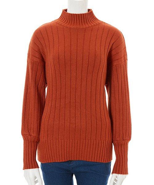 fifth（フィフス）の「ハイネックリブデザインニット（ニット/セーター・レディース・ホワイト/ブラック/ベージュ/ブラウン/イエロー/テラコッタ・MEDIUM）」の5枚目の写真