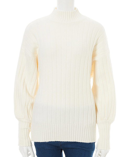 fifth（フィフス）の「ハイネックリブデザインニット（ニット/セーター・レディース・ホワイト/ブラック/ベージュ/ブラウン/イエロー/テラコッタ・MEDIUM）」の13枚目の写真