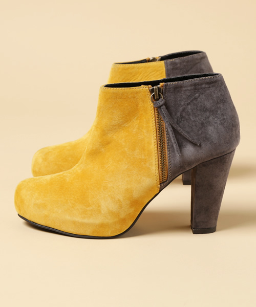 And A（アンドエー）の「バイカラーブーティ（ブーティ・レディース・ネイビー/マスタード/ブラック・23.0cm/24.0cm）」の9枚目の写真