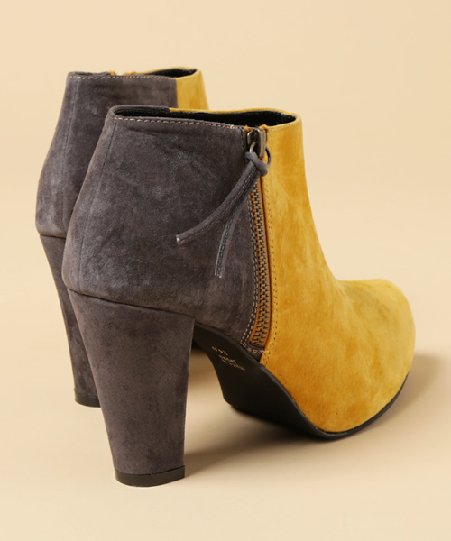 And A（アンドエー）の「バイカラーブーティ（ブーティ・レディース・ネイビー/マスタード/ブラック・23.0cm/24.0cm）」の5枚目の写真