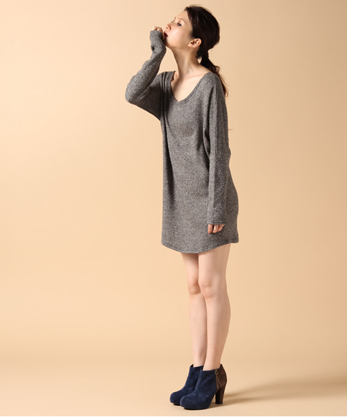 And A（アンドエー）の「バイカラーブーティ（ブーティ・レディース・ネイビー/マスタード/ブラック・23.0cm/24.0cm）」の6枚目の写真