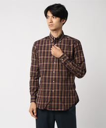 GITMAN VINTAGE: ポプリン チェック ボタンダウン シャツ