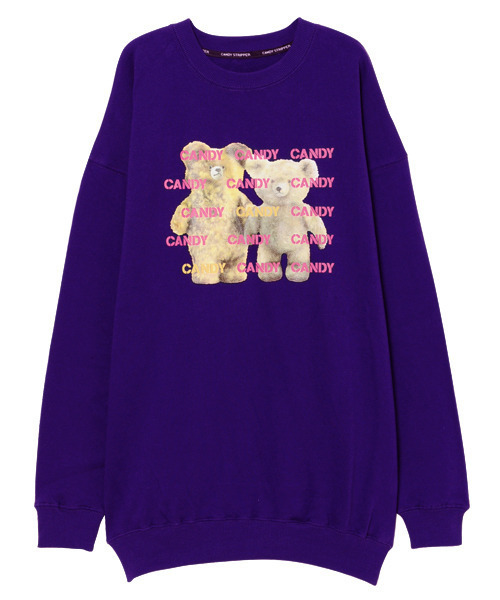 Candy Stripper（キャンディストリッパー）の「TWIN BEARS SWEAT ワンピース（ワンピース・レディース・ブラック/パープル/オフホワイト/ピンク・2）」の4枚目の写真