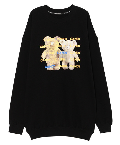 Candy Stripper（キャンディストリッパー）の「TWIN BEARS SWEAT ワンピース（ワンピース・レディース・ブラック/パープル/オフホワイト/ピンク・2）」の3枚目の写真