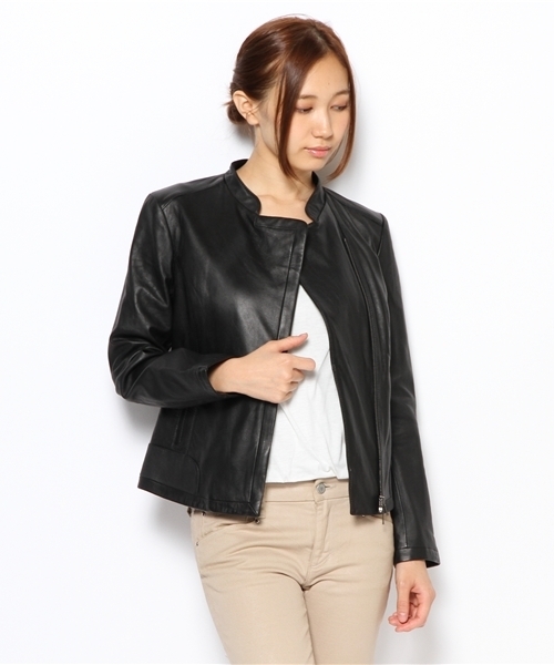 23区（ニジュウサンク）の「ラムレザージャケット（ライダース