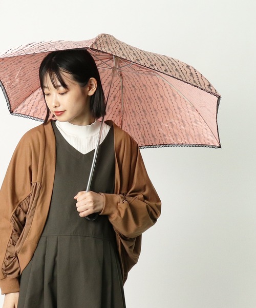 salle de bal(サルデバル)の「雨晴兼用 サテンジュエリープリントミニ折りたたみ傘 1381 SGT(折りたたみ傘・レディース・ベージュ/ピンク/ブラック/ブルー・FREE)」の11枚目の写真
