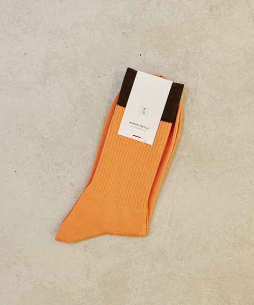 MAISON SPECIAL（メゾンスペシャル）の「カラーソックス 【MAISON SPECIAL/メゾンスペシャル】（ソックス/靴下・メンズ・ホワイト/ピンク/イエロー/グリーン/ラベンダー・FREE）」の5枚目の写真