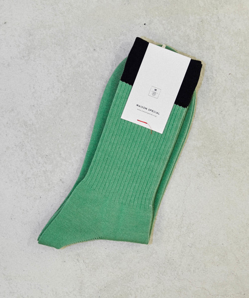 MAISON SPECIAL（メゾンスペシャル）の「カラーソックス 【MAISON SPECIAL/メゾンスペシャル】（ソックス/靴下・メンズ・ホワイト/ピンク/イエロー/グリーン/ラベンダー・FREE）」の3枚目の写真