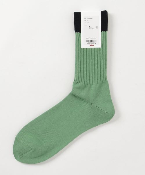 MAISON SPECIAL（メゾンスペシャル）の「カラーソックス 【MAISON SPECIAL/メゾンスペシャル】（ソックス/靴下・メンズ・ホワイト/ピンク/イエロー/グリーン/ラベンダー・FREE）」の7枚目の写真