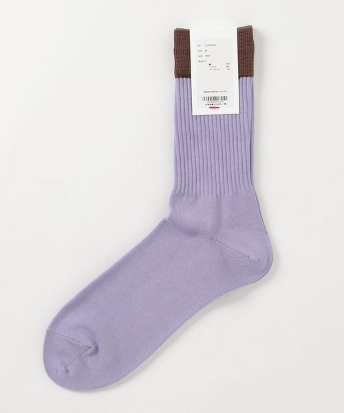 MAISON SPECIAL（メゾンスペシャル）の「カラーソックス 【MAISON SPECIAL/メゾンスペシャル】（ソックス/靴下・メンズ・ホワイト/ピンク/イエロー/グリーン/ラベンダー・FREE）」の9枚目の写真