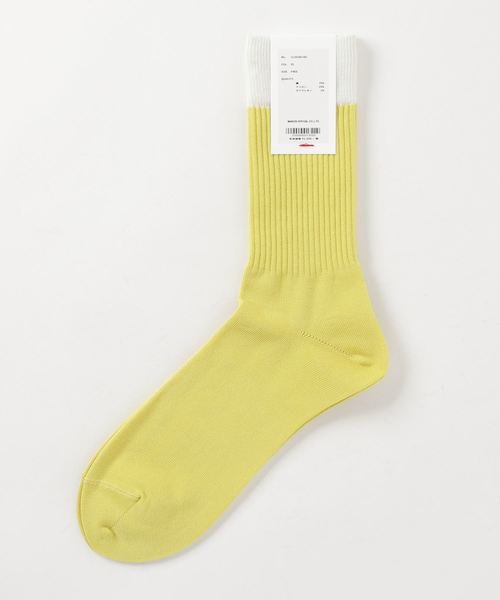 MAISON SPECIAL（メゾンスペシャル）の「カラーソックス 【MAISON SPECIAL/メゾンスペシャル】（ソックス/靴下・メンズ・ホワイト/ピンク/イエロー/グリーン/ラベンダー・FREE）」の6枚目の写真