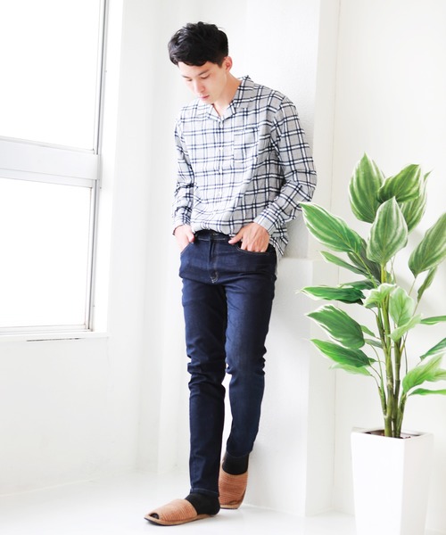 OUTDOOR PRODUCTS(アウトドアプロダクツ)の「OUTDOOR ストレッチデニムスキニーパンツ(デニムパンツ・メンズ・ライトブルー/ネイビー/インディゴブルー/ブルー系その他・85/88/91/76/79/82)」の13枚目の写真