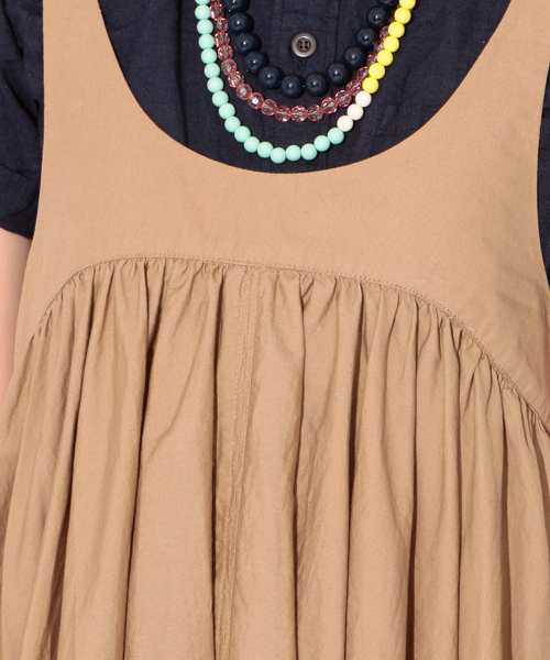 BEAMS BOY（ビームスボーイ）の「BEAMS BOY / ソリッド 肩リボン キャミ ワンピース（ワンピース・レディース・ブラウン系その他/ベージュ・ONE SIZE）」の7枚目の写真