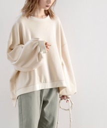 classicalelf | ゆったりルーズシルエット バルーンスリーブボーダー柄トレーナー(長袖)(スウェット)