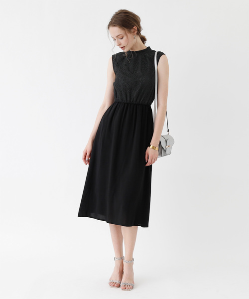 titivate(ティティベイト)の「レースドッキングワンピース(ワンピース・レディース・オフホワイト/ブラック・S/M/L)」の1枚目の写真