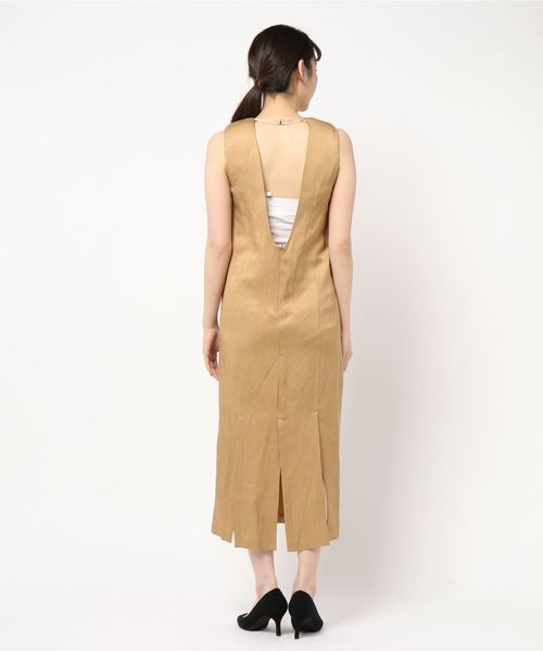 セール Dallas ワンピース ドレス ワンピース Slobe リネンロングワンピース ワンピース Slobe The Iena スローブイエナ のファッション 期間限定特別価格の ワンピース