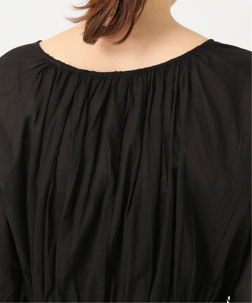 SLOBE IENA（スローブイエナ）の「コットンボイルギャザーワンピース◆（ワンピース・レディース・ブラック/ブラウン/グリーン/イエロー・FREE）」の16枚目の写真