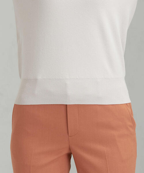 green label relaxing（グリーンレーベルリラクシング）の「[手洗い可能] CS プリーツライク スリーブ ニット（ニット/セーター・レディース・ナチュラル/ベージュ/ネイビー・FREE）」の6枚目の写真