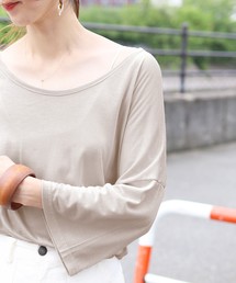 裾ラウンドロングTシャツ