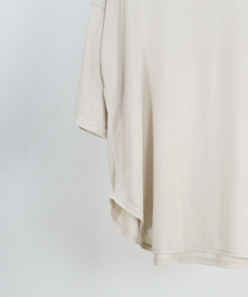 reca(レカ)の「裾ラウンドロングTシャツ(Tシャツ/カットソー・レディース・ホワイト/ブラック/ベージュ・FREE)」の11枚目の写真