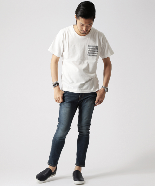 BEAMS（ビームス）の「○BEAMS / リブポケットクルー S/S TEE（Tシャツ/カットソー・メンズ・ホワイト/ネイビー/ライトグレー・LARGE/SMALL/X-LARGE/MEDIUM）」の14枚目の写真