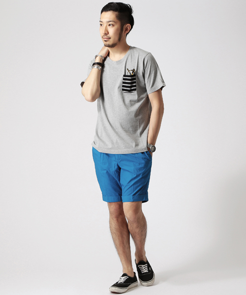 BEAMS（ビームス）の「○BEAMS / リブポケットクルー S/S TEE（Tシャツ/カットソー・メンズ・ホワイト/ネイビー/ライトグレー・LARGE/SMALL/X-LARGE/MEDIUM）」の12枚目の写真