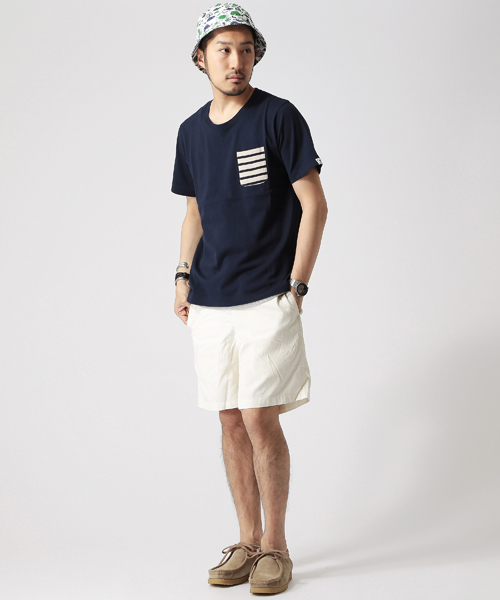 BEAMS（ビームス）の「○BEAMS / リブポケットクルー S/S TEE（Tシャツ/カットソー・メンズ・ホワイト/ネイビー/ライトグレー・LARGE/SMALL/X-LARGE/MEDIUM）」の13枚目の写真