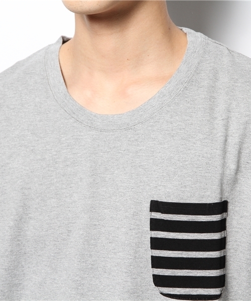 BEAMS（ビームス）の「○BEAMS / リブポケットクルー S/S TEE（Tシャツ/カットソー・メンズ・ホワイト/ネイビー/ライトグレー・LARGE/SMALL/X-LARGE/MEDIUM）」の6枚目の写真