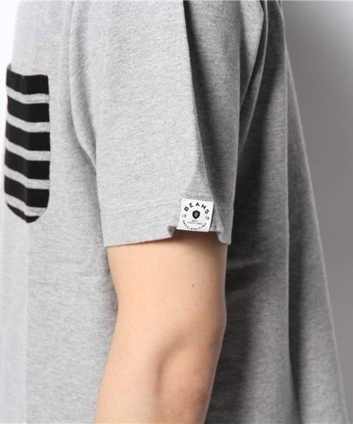 BEAMS（ビームス）の「○BEAMS / リブポケットクルー S/S TEE（Tシャツ/カットソー・メンズ・ホワイト/ネイビー/ライトグレー・LARGE/SMALL/X-LARGE/MEDIUM）」の7枚目の写真
