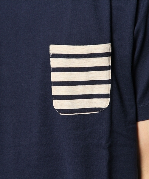 BEAMS（ビームス）の「○BEAMS / リブポケットクルー S/S TEE（Tシャツ/カットソー・メンズ・ホワイト/ネイビー/ライトグレー・LARGE/SMALL/X-LARGE/MEDIUM）」の10枚目の写真