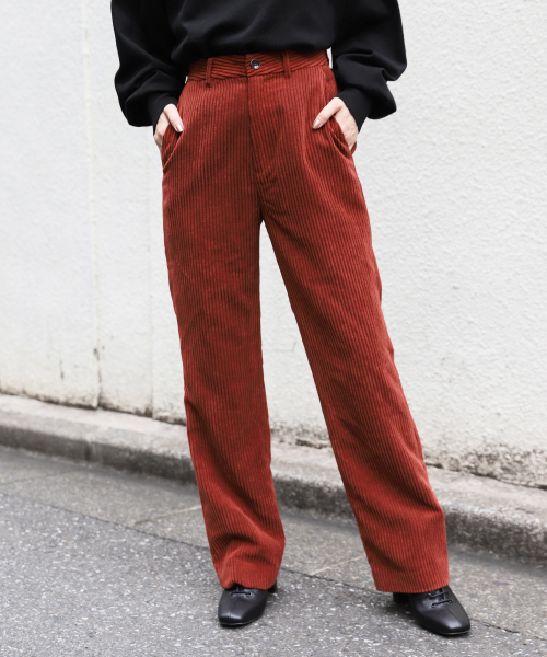 LOWRYS FARM（ローリーズファーム）の「カルコーデュロイSET UPパンツ 843556（その他パンツ・レディース・ブラウン/アイボリー/ボルドー・MEDIUM/LARGE）」の3枚目の写真