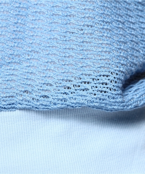 mystic（ミスティック）の「ワイドVネックプルオーバー（Tシャツ/カットソー・レディース・ブルー/ベージュ/オフホワイト/ブラック・ﾌﾘ-）」の10枚目の写真