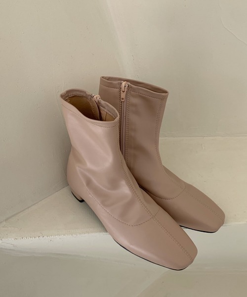 chuclla（チュクラ）の「【chuclla】【新色追加】スクエアトゥ ストレッチ アンクルブーツ chw876（ブーツ・レディース・ブラック/アイボリー/タン/ベージュ/ブラウン・38/39/35/36/37）」の15枚目の写真