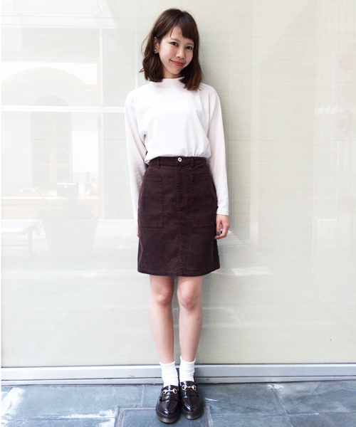 Kastane（カスタネ）の「【Kastane】BIGポケットスカート（スカート・レディース・ブラウン/ベージュ/ネイビー/レッド・LARGE/X-SMALL/SMALL/MEDIUM）」の16枚目の写真