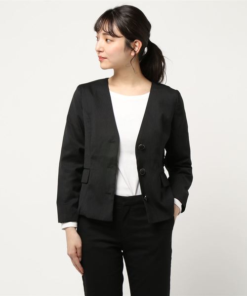 axes femme（アクシーズファム）の「２ＷＡＹジャケット（ブルゾン・レディース・ダークブラウン/ブラック・MEDIUM）」の6枚目の写真