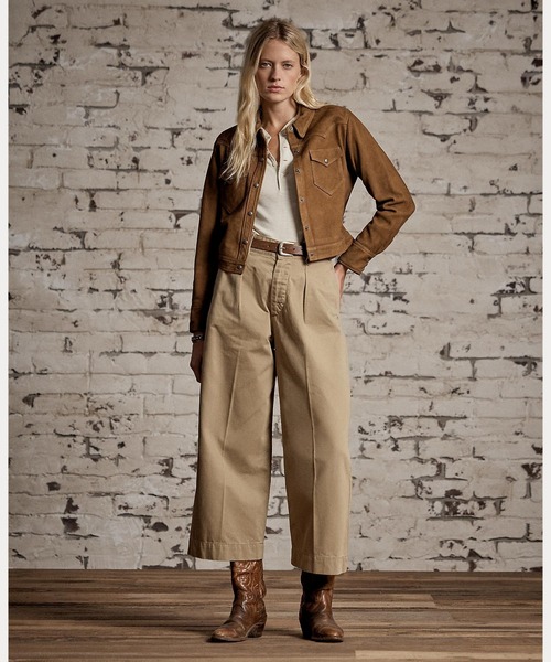 RRL ダブルアールエルクロップドワイドチノパンツ クロップド コットン ワイドレッグパンツ（その他パンツ）｜RRL