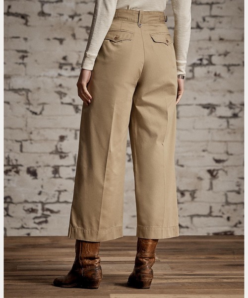 RRL(ダブル アール エル)の「クロップド コットン ワイドレッグパンツ(その他パンツ・レディース・ブラウン系3・27/28/24/25/26/29)」の3枚目の写真
