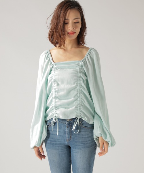 BAYFLOW（ベイフロー）の「【野沢和香×BAYFLOW】コラボギャザーブラウス（シャツ/ブラウス・レディース・ピンク/ナチュラル/ホワイト/ブラック/ライトグリーン・MEDIUM/SMALL）」の19枚目の写真