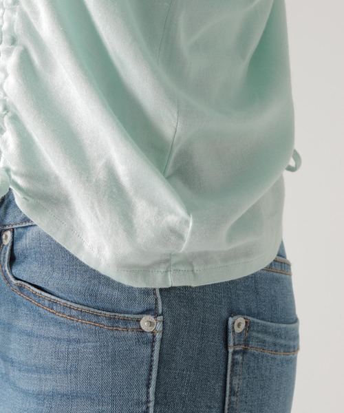 BAYFLOW（ベイフロー）の「【野沢和香×BAYFLOW】コラボギャザーブラウス（シャツ/ブラウス・レディース・ピンク/ナチュラル/ホワイト/ブラック/ライトグリーン・MEDIUM/SMALL）」の13枚目の写真