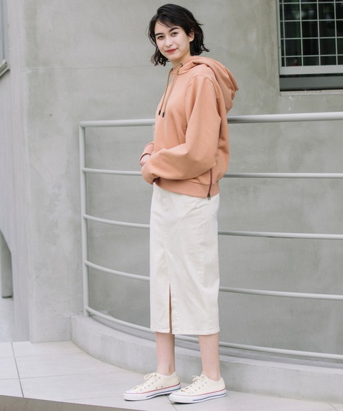 Munich（ミューニック）の「コットンフレンチテリー　プルオーバーフーディー（パーカー・レディース・ブラック/グレー/ピンク/アイボリー・FREE）」の5枚目の写真