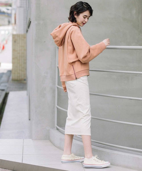 Munich（ミューニック）の「コットンフレンチテリー　プルオーバーフーディー（パーカー・レディース・ブラック/グレー/ピンク/アイボリー・FREE）」の6枚目の写真