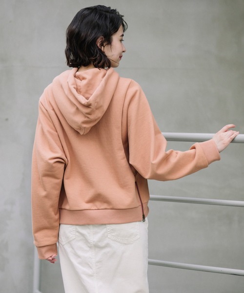 Munich（ミューニック）の「コットンフレンチテリー　プルオーバーフーディー（パーカー・レディース・ブラック/グレー/ピンク/アイボリー・FREE）」の9枚目の写真