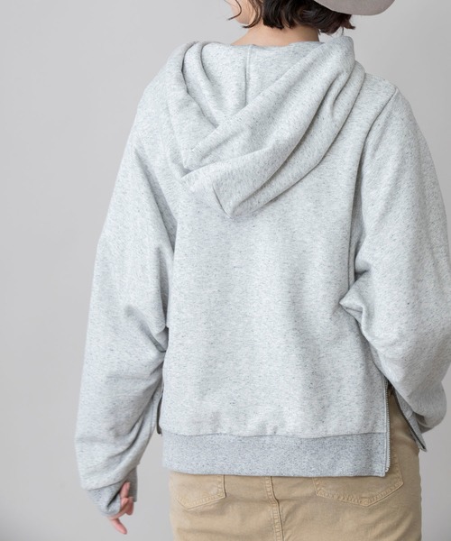 Munich（ミューニック）の「コットンフレンチテリー　プルオーバーフーディー（パーカー・レディース・ブラック/グレー/ピンク/アイボリー・FREE）」の17枚目の写真