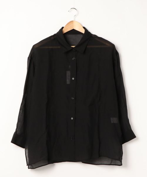 vintage usa オーガンジー シースルー　シャツ セール】シースルーオーバーサイズシャツ（シャツ/ブラウス
